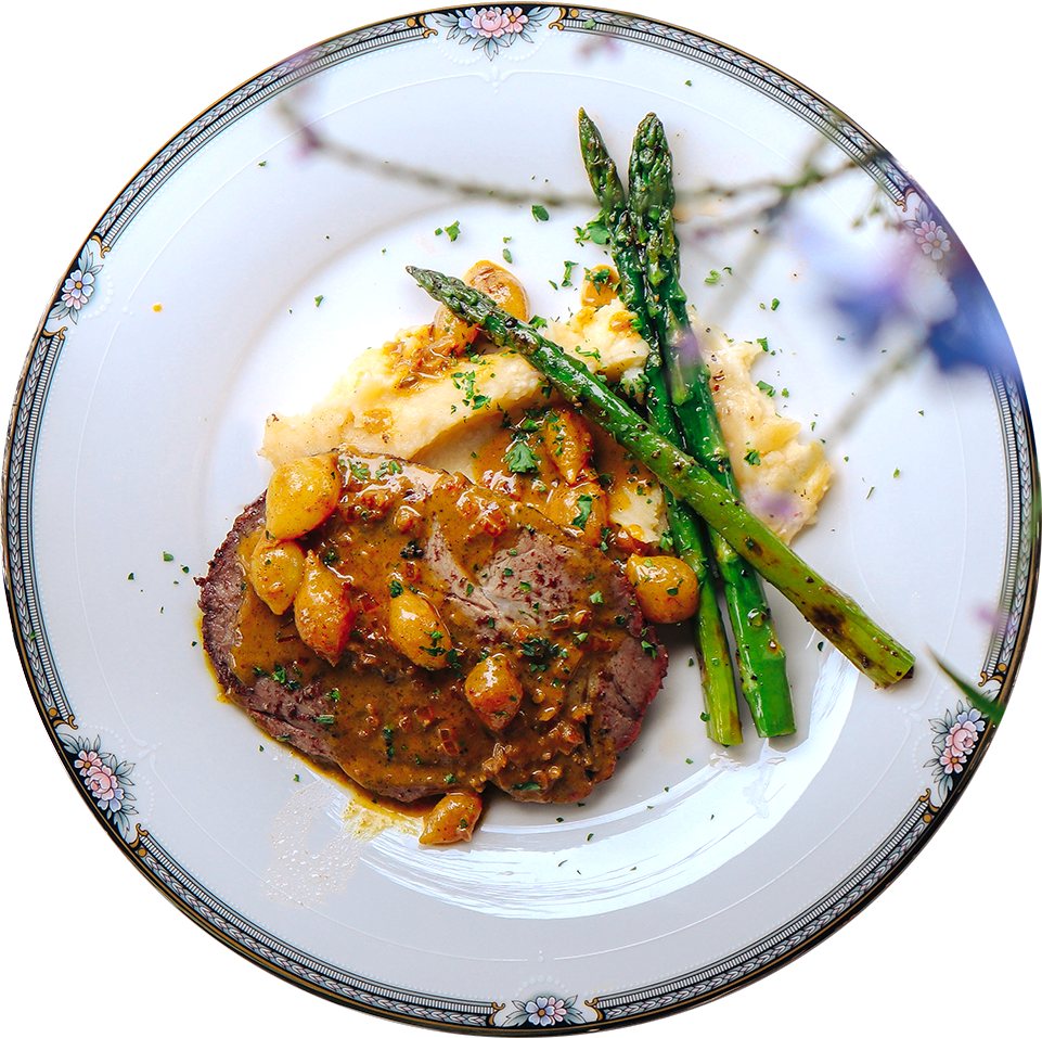 Chef TJay signature Creole Soul plated dish